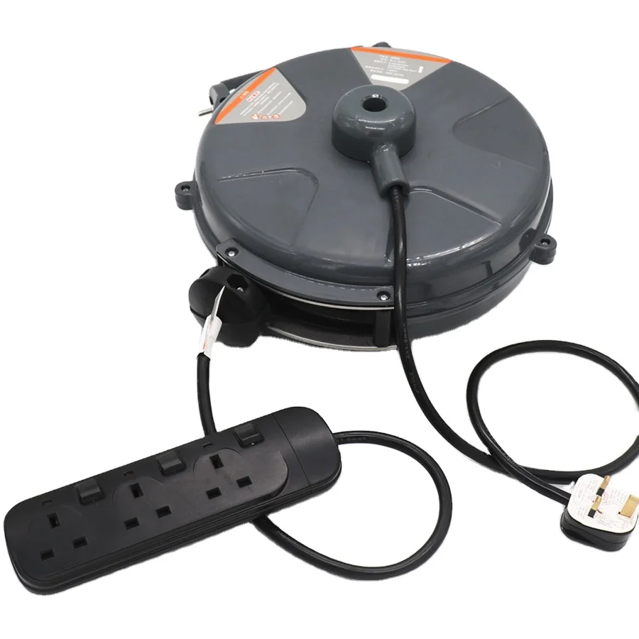 Retractable Mini Small Empty Plastic Hose Reel Automatic Extension Power Cord Cable Reel Drum