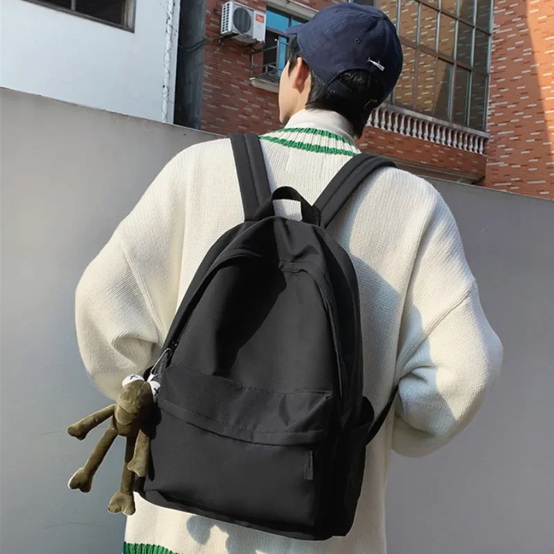 Women Backpack School Solid Waterproof Nylon Black Kawaii Teenager Girls Travel Zipper Laptop Bag Female Bookbags Mochila Bolsas