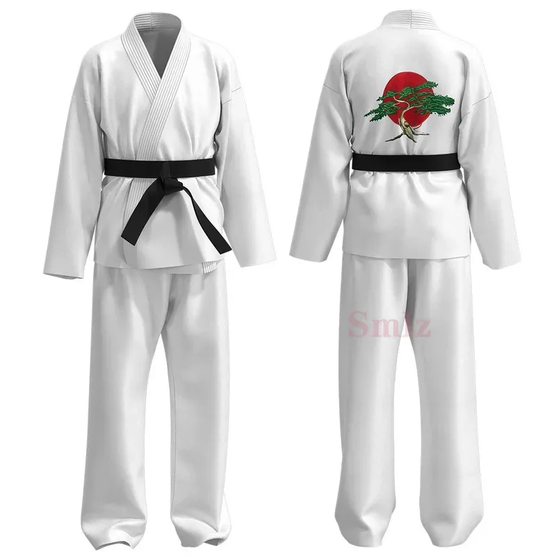 ❤ ❤ 2025 Anime Karate Kid cos Cobra Kai Cosplay disfraz aldult niños Top pantalones trajes Halloween carnaval traje nuevo ★ ☆