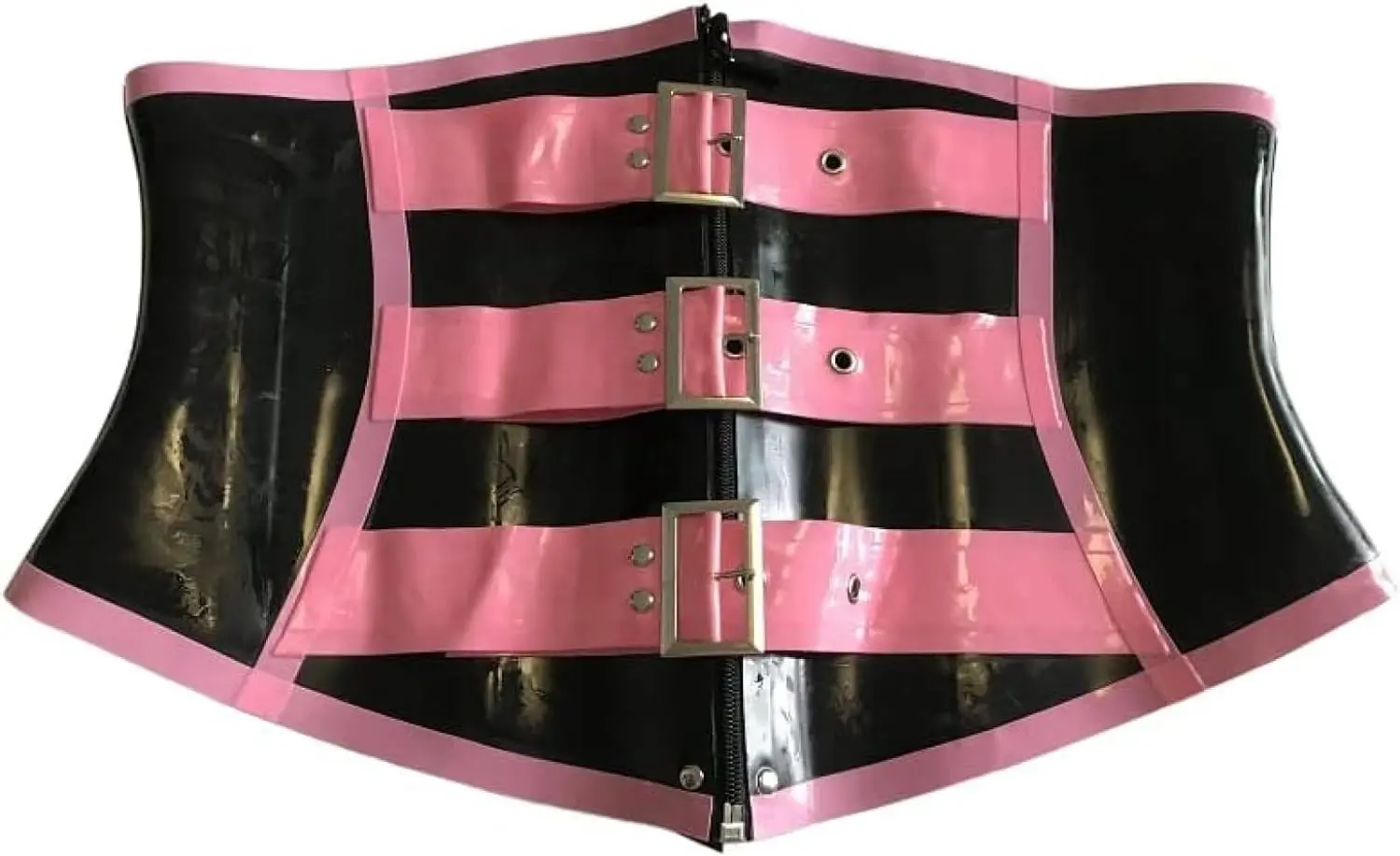 

Handmade 1mm Black Latex Waist Trainer Corset Gummi Rubber Bustier Underbust with Buckle