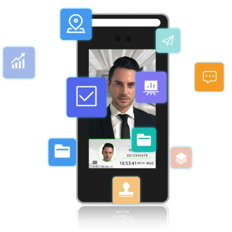 5 Zoll ips dynamische Gesichts palmen erkennung Zugangs kontroll system rfid Anwesenheit reconhecimento Gesichts Anwesenheit system mit App