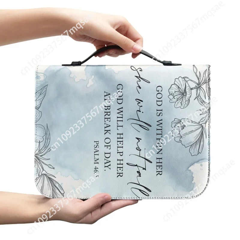 

GOD is Within She Will Not Fall For Women Men Christmas Gift Print Leather Bible Bag Women Cross Design Women's Handbags