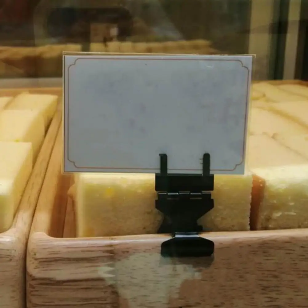 Price Tag Clamp Electroplated Price Tag Holder Mini Fixing  Useful Retail Shop Promotions Label Clip