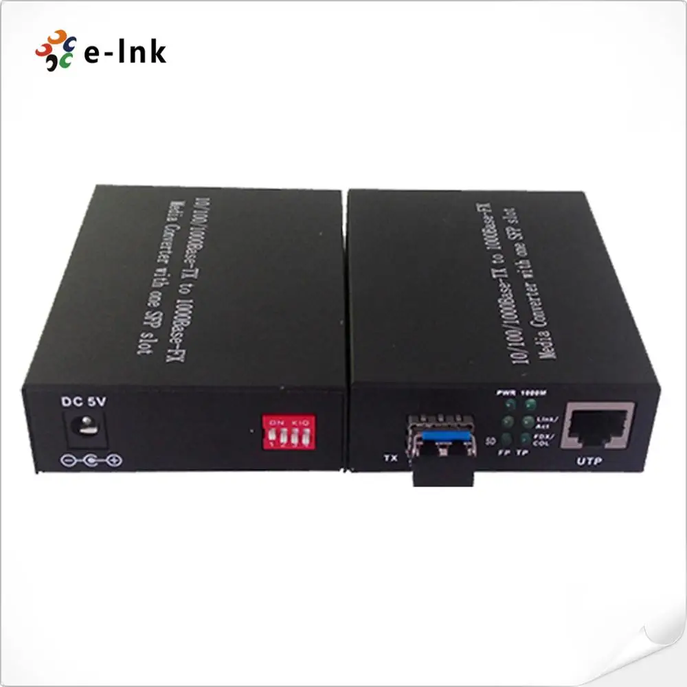

10/100/1000M Gigabit Ethernet Media Converter SFP Slot with DIP Switch