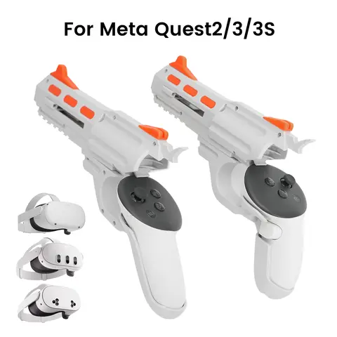 VR Handle Accessories for Meta Quest 2 & 3, Humanized Weighted Gun Stock for Oculus Quest 3S, Enhance Control Feel