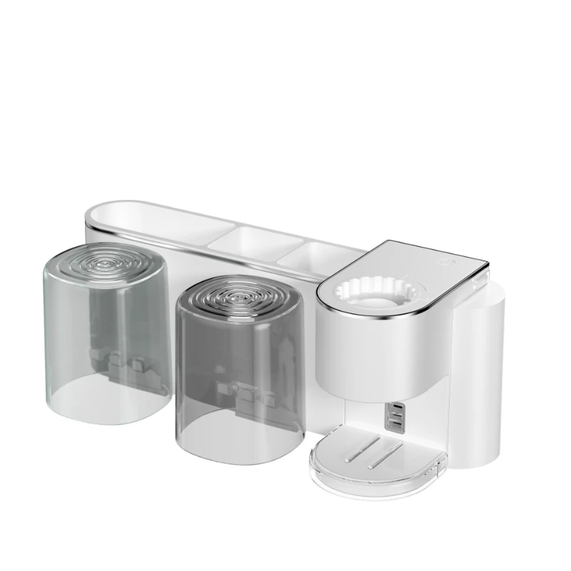 W10 smart toothbrush plus automatic toothpaste squeezer, toothbrush, washing cup rack, non-punching wall-mounted removable