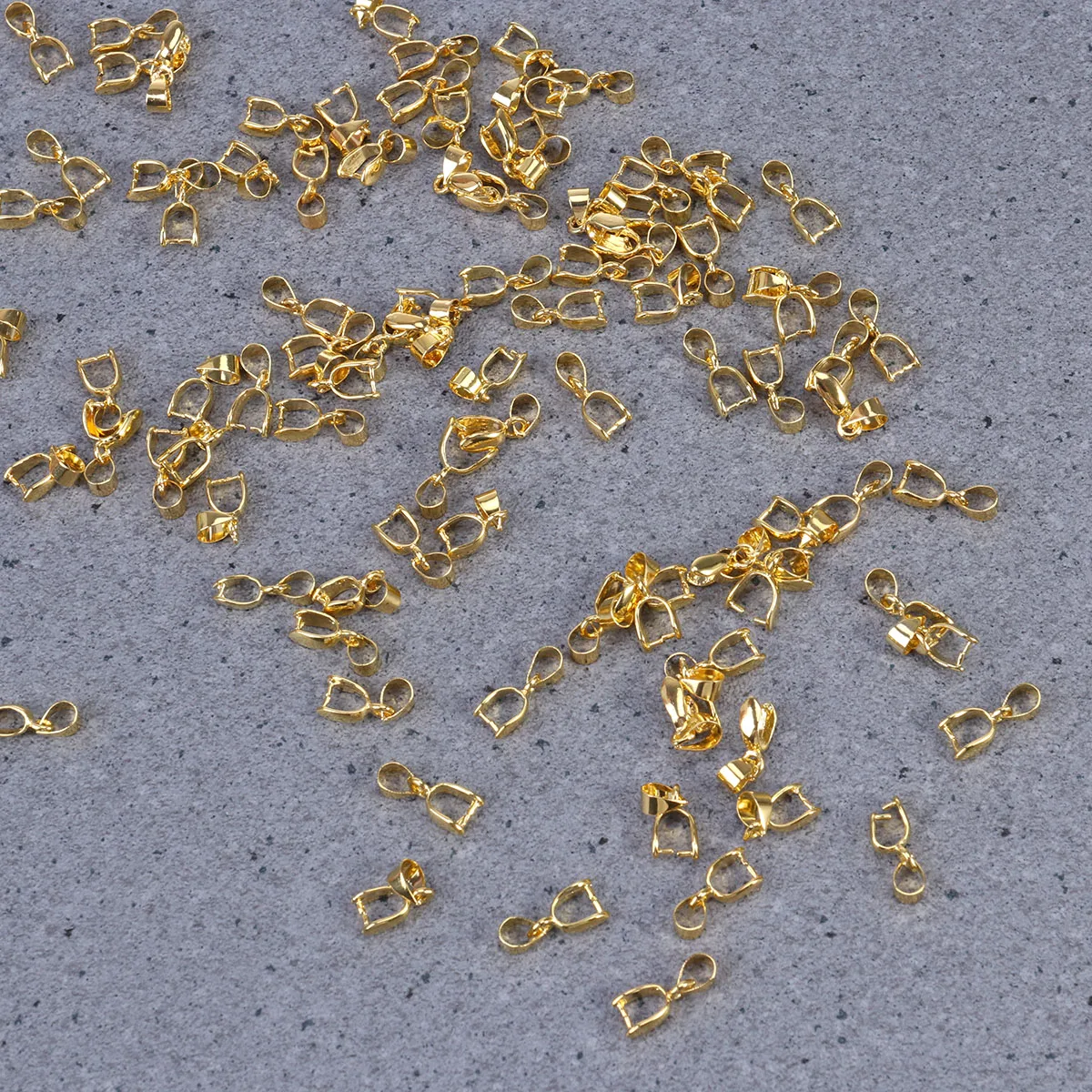 

100 pcs brass Pinch Clip Bail Bead Pendant Connector Jewelry Diy Bead Connector Accessory Anti Rust Durable Golden 20Mm