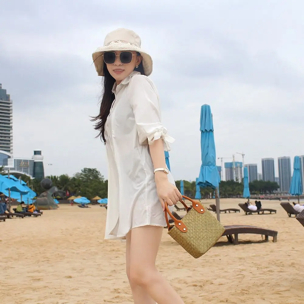 NEW Straw Woven Women Bag Summer Beach Bag New Versatile Shoulder Bag Fashion Rattan Handbag Tote Bag Large Capacity