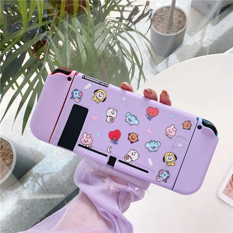 NEW Purple For Nintendo Switch/Switch OLED Non-slip Cute Cartoon Soft Case Kawaii Skin Protective Cover Shell Case Accessories