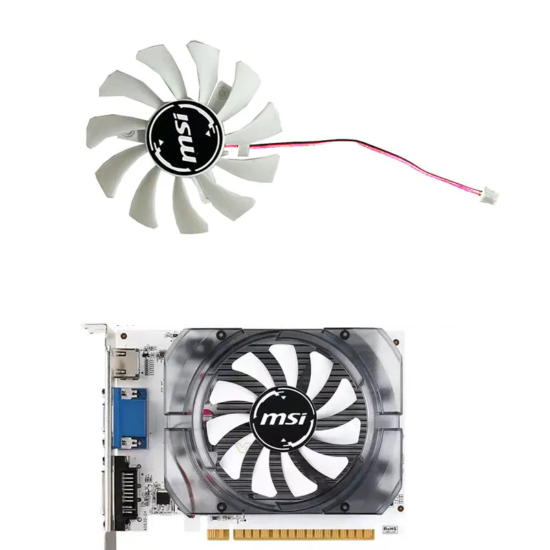 

New 75MM 2PIN HA8010H12F-Z GTX1030 GPU fan suitable for micro GeForce GT730 N730 N750 GTX1030 OCV1 itx graphics card