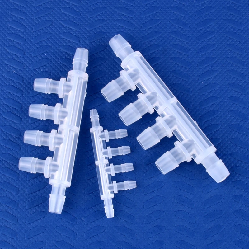 Equal Dia 6-Ways Hose Connector 5~200pcs 2.4~7.9mm Liquid Gas Diverter 8-4mm 4 ~ 10-Ways Pagoda Joint  Aquarium Air Pump Adapter