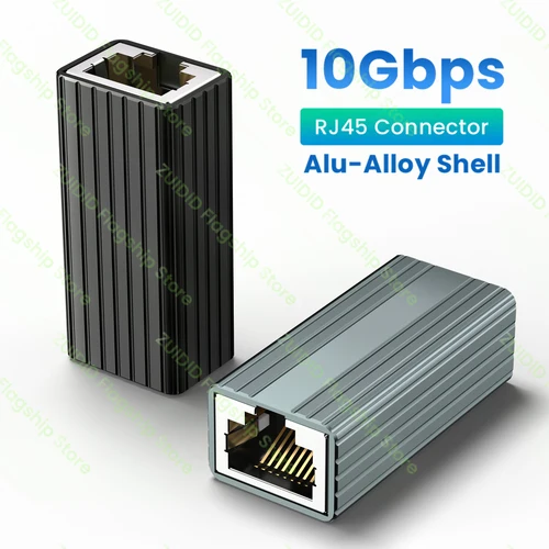 1/2/5/10 Uds 10Gbps conector RJ45 hembra a hembra extensión de red Gigabit para adaptador de Cable Ethernet Cat8 Cat7 Cat6