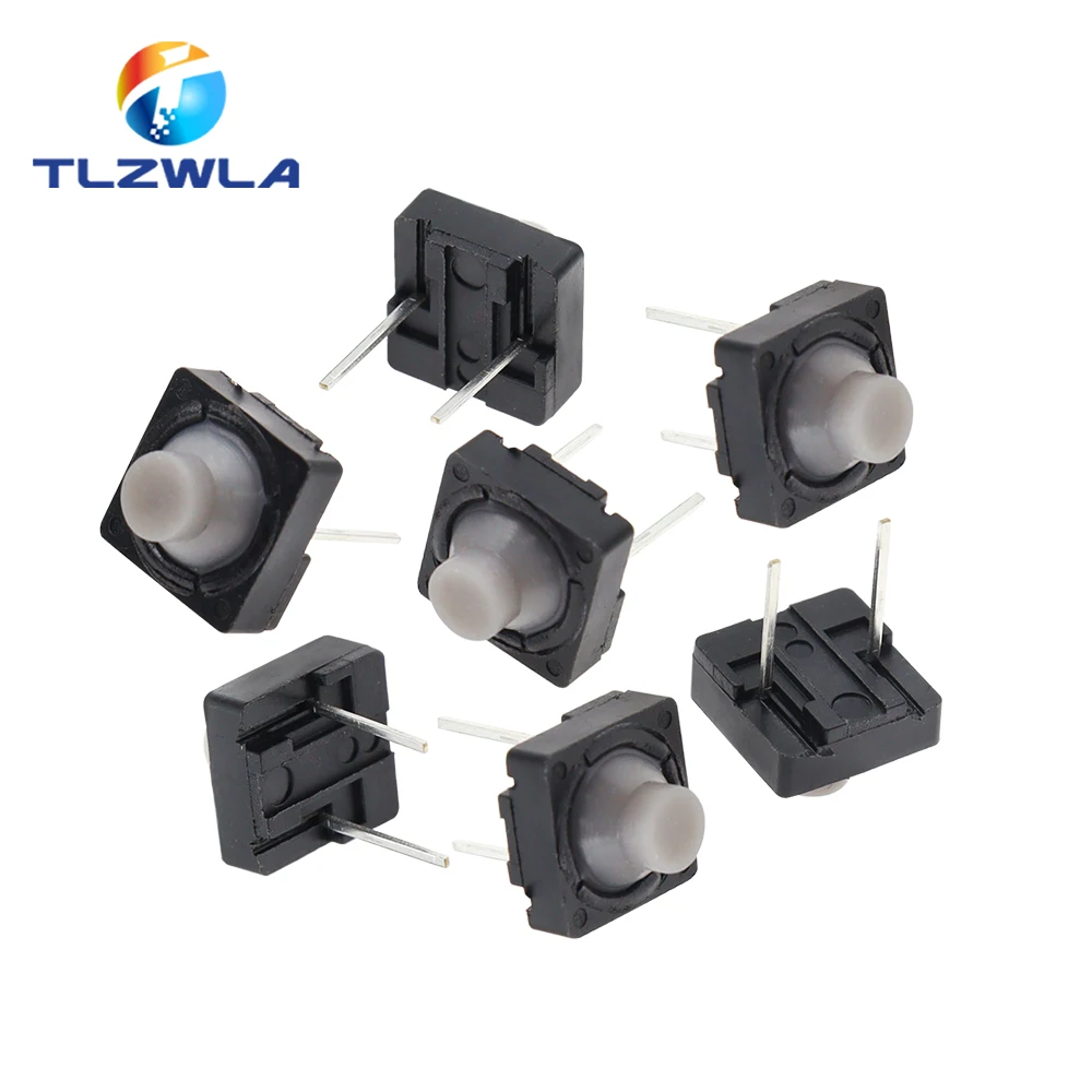 100 sztuk dotykowy przełącznik 8*8*5 Pin 5H żel krzemionkowy cichy przycisk 8*8*5MM dwie stopy Pin przewodzący silikonowy guzik przełącznik 2pin 8x8x5mm