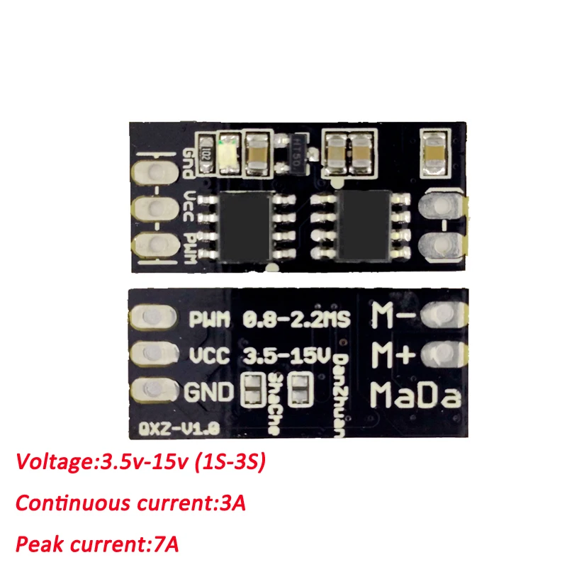 5 SZTUK Dwukierunkowy szczotkowany moduł napędu ESC DC PCB Płytka drukowana Silnik Elektroniczny regulator prędkości 1S-3S PPM do łodzi RC /