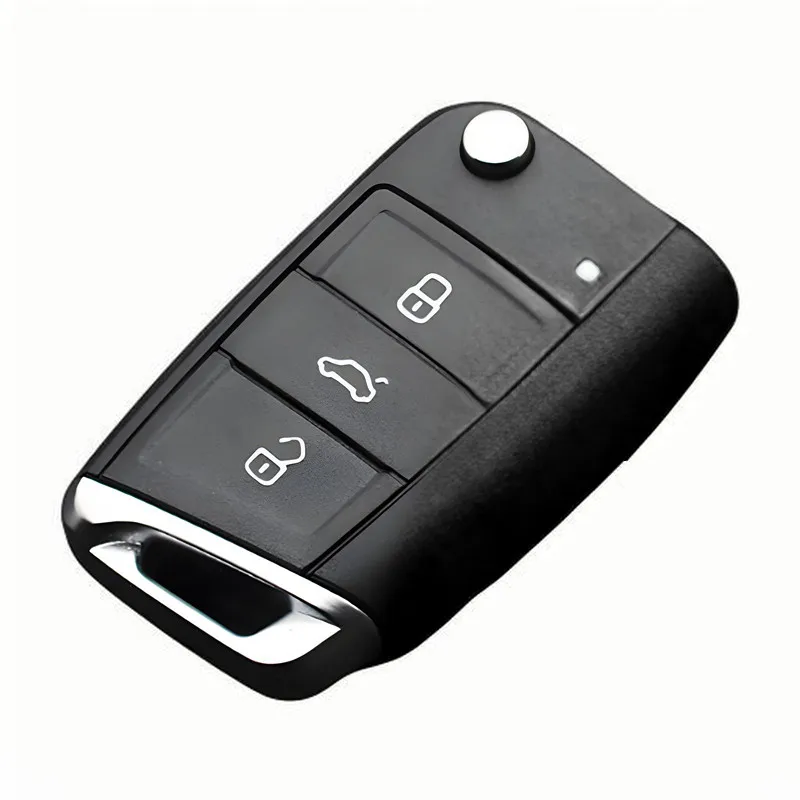 

2 шт., 3 кнопки, сменный флип-складной чехол для дистанционного ключа для VW Gof7 Lamando B8, вариант для SKODA, чехол для ключа-брелок