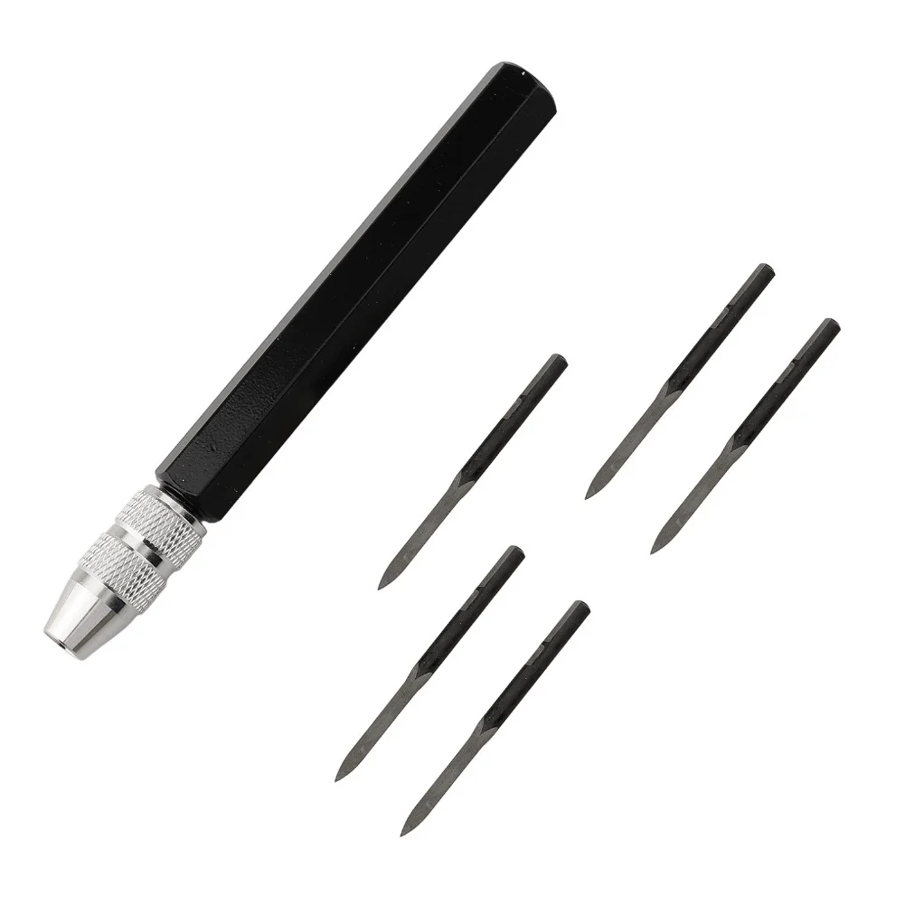 Manual Adjustable Deburring Tool Set with Triangular SC1300 Handle and 5pcs BD5010 for blades for Metalworking Use