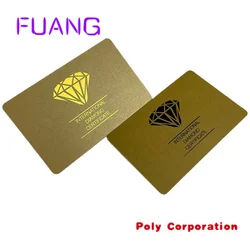 Custom  Custom Golden Powder PVC Business Cards Printing  PVC Membership Card Golden Plastic Card With Gold Foil