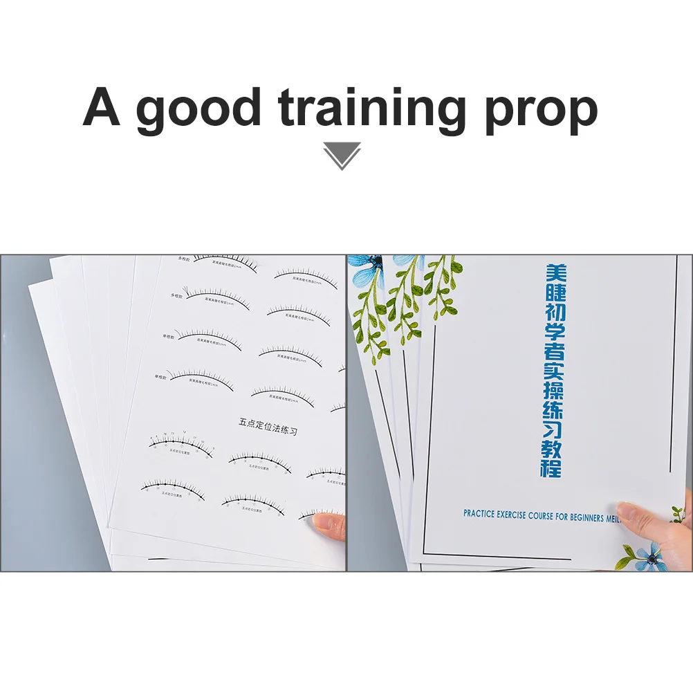 

Eyelash Practice Paper Lash Grafted Workbook 6sheets for Beginners White Premium Thicken Material Flexible Durable Training