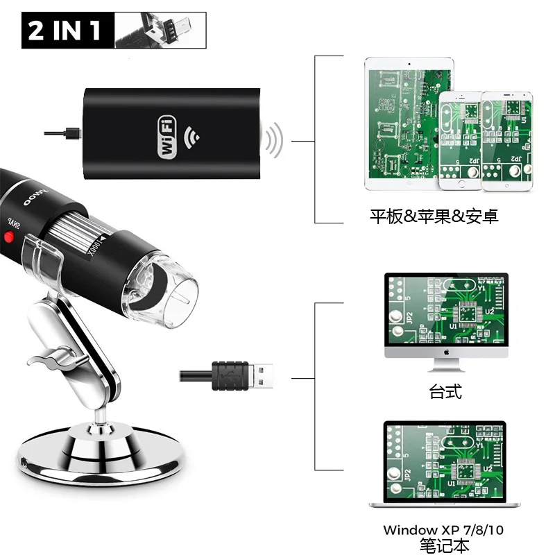 Latest Wifi Model - Microscope 1600x in Stock