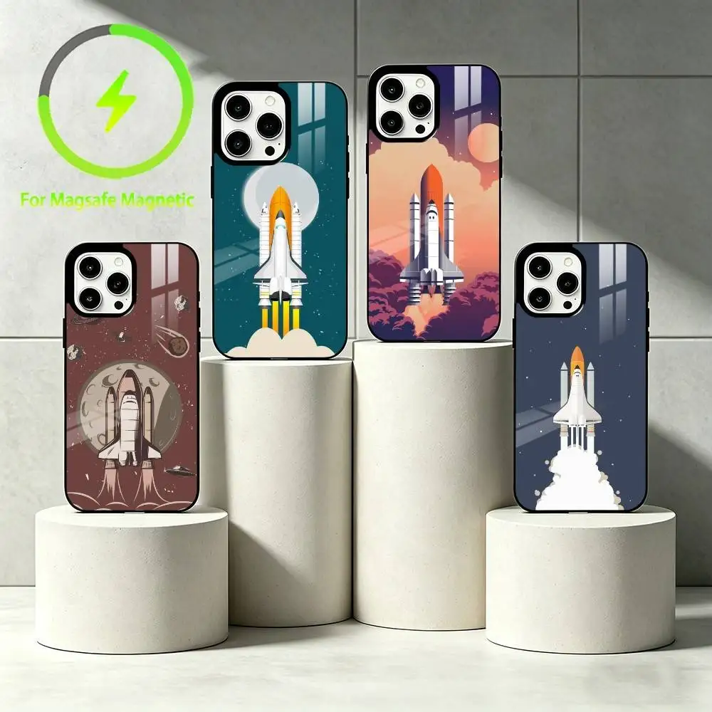 Funda para Teléfono con Diseño F-Flat e Ilustración Vectorial para iPhone 17 16 15 14 13 12 Pro Max Plus, con Cubierta Magnética Inalámbrica para Espejo