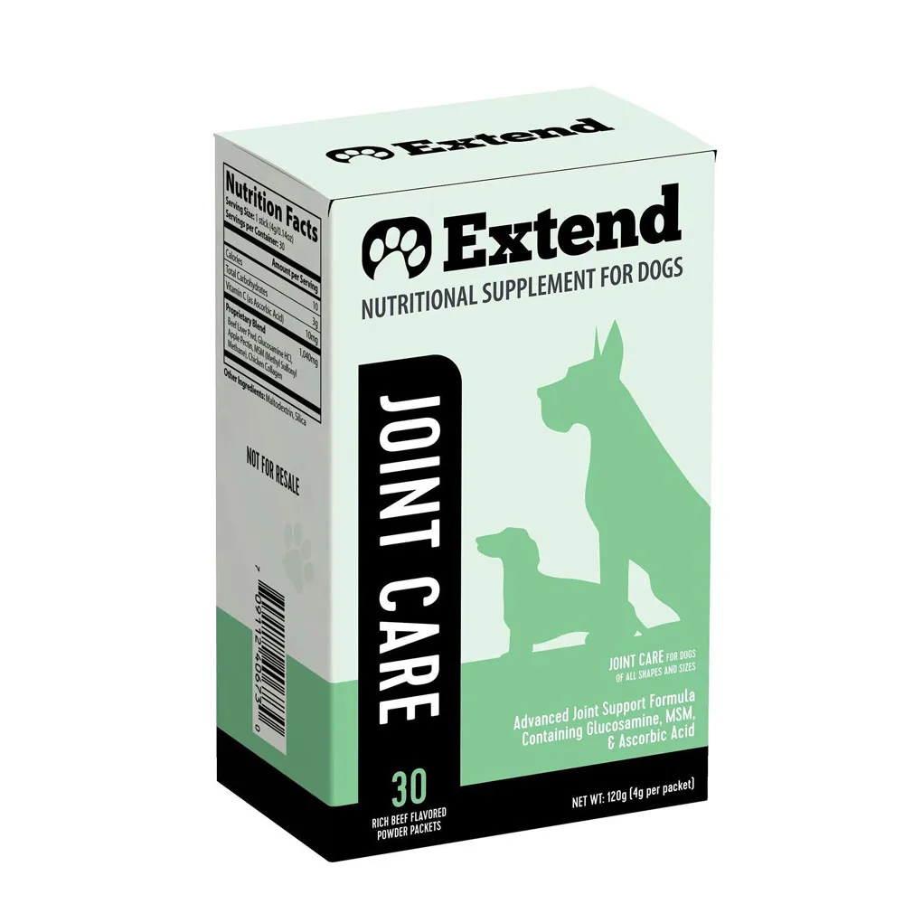 

Extend Pet Joint Care Nutritional Supplement for Dogs, Glucosamine MSM, 30 Packets