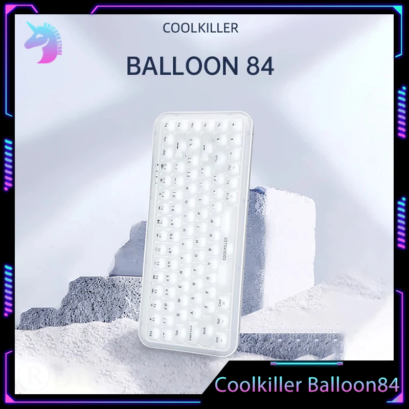 

Coolkiller Balloon84 Mechanical Keyboard Matte Transparent Low Profile Wireless 3 Mode Office Keyboard Hot Swap Rgb For Ipad Mac