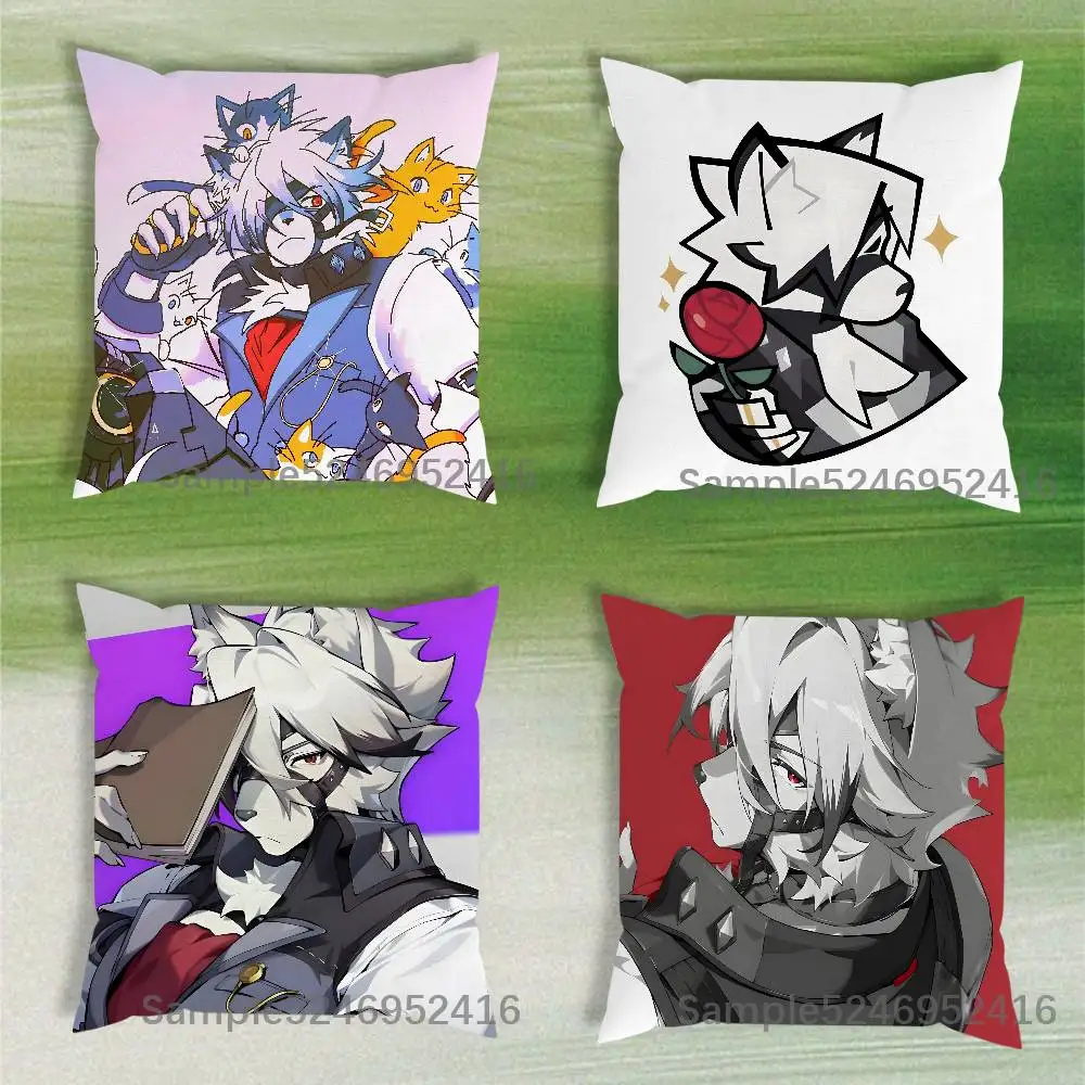 

V-Von Lycaon Z-Zenless Zone Zero ZZZ Pillowcases Cute Funny Pillow Case For Wedding Party Home Decor Comfy Pillow Cover
