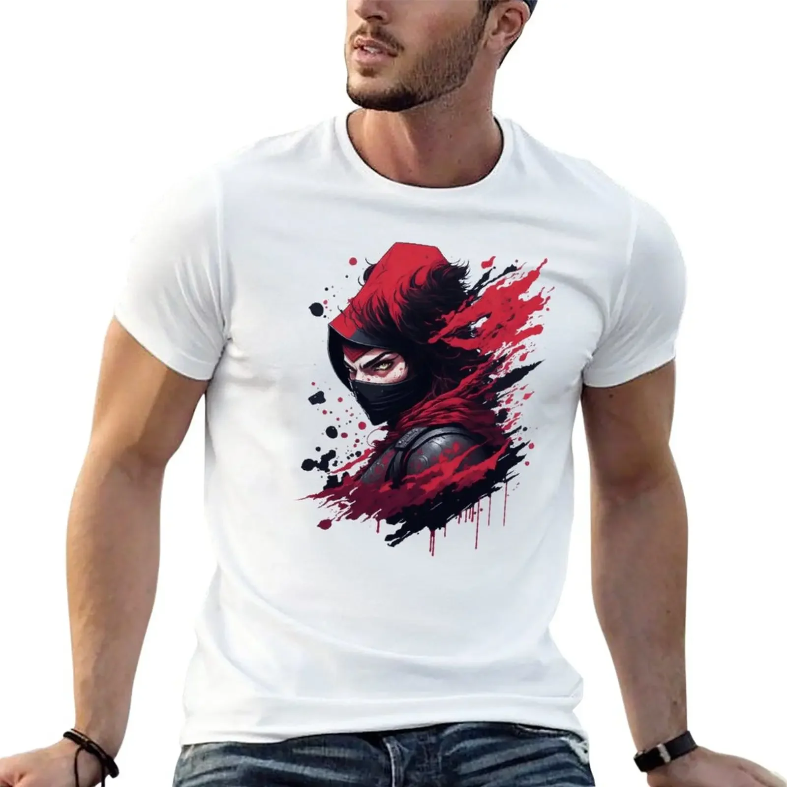 New face ninja man ,magic, T-Shirt Aesthetic clothing new edition anime figures mens graphic t-shirts anime