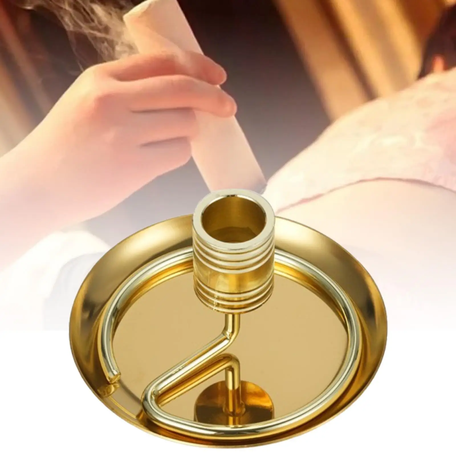 Coil Rack with Base Ornaments Rustproof Portable Removeble Coil Incense Burner for Office Household Bedroom Decorative Garden