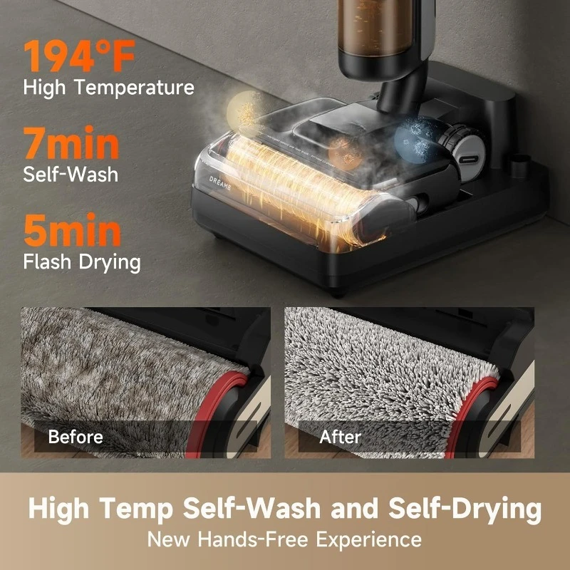 H12 Pro Wet Dry Vacuum Cleaner, 0 Cordless Vacuum Mop All-in-One for Hard Floors, 180° Lie-Flat Floor Cl