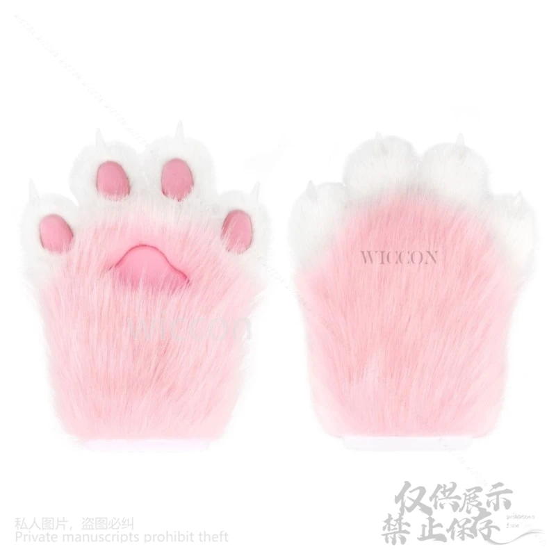 الحيوان فروي تأثيري أنيمي فروي القط 14 ألوان مخلب قفازات الذئب الدب الحيوان باو أفخم مسمار لجميع القديسين عيد الميلاد مخصص