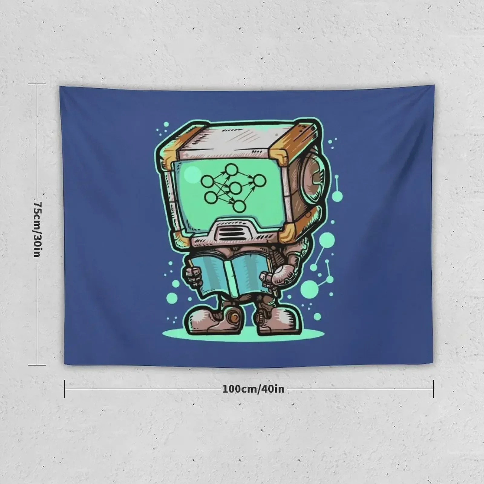 Machine Learning Robot Tapestry Decor Home Room Aesthetic Decor Tapestry