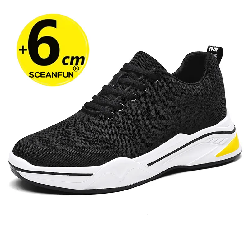 Men's Increased Leisure Board Shoes Increased Shoes 6cm Increased Shoes Casual Men's Sports   Increased Men's Elevator Shoes