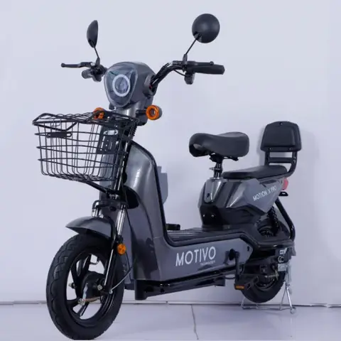 Elmotorcykel 350W48V12AH Resande tvåhjuling med baksäte Elfordon LED Elscooter Vuxen Stadspendling Liten 6 best sales motorcykel elektrisk skoter - №2