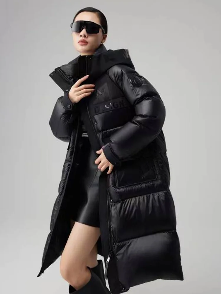 Winter Female Puffer Coats Jackets for Women 2024 Windproof Thick Warm Outerwears Letter Prints Trend High Street Down Jacket