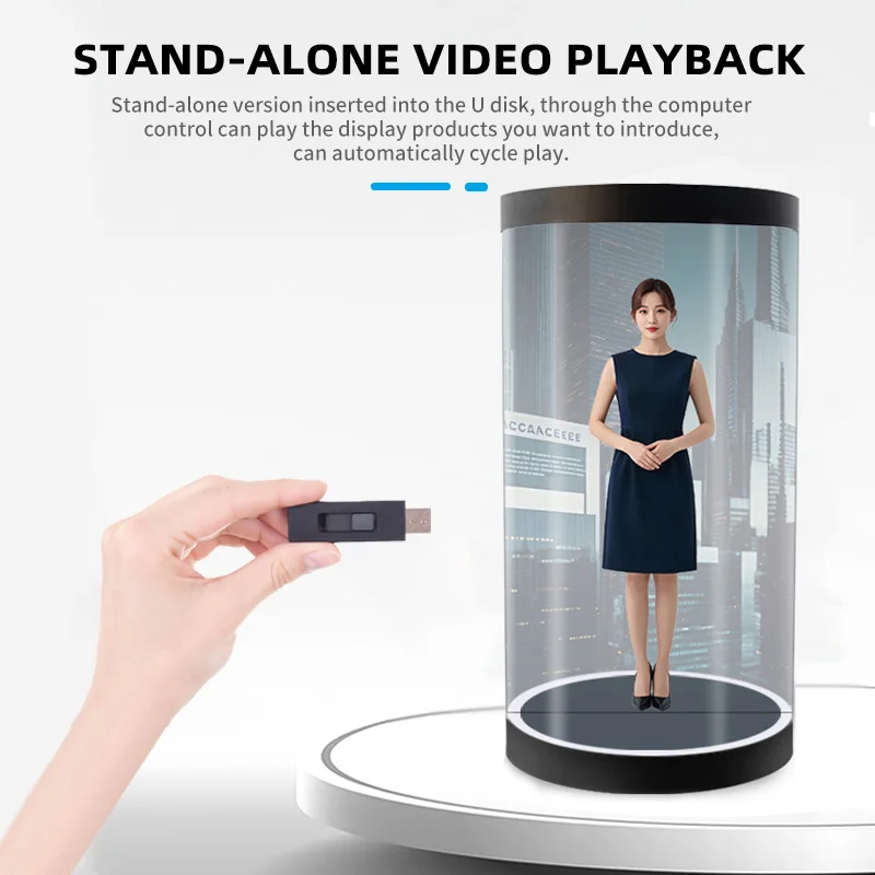 5.5-inch Holographic Display Cabinet With Naked-eye 3D Virtual AI Digital Human Intelligent Voice Interaction Holographic Cabin