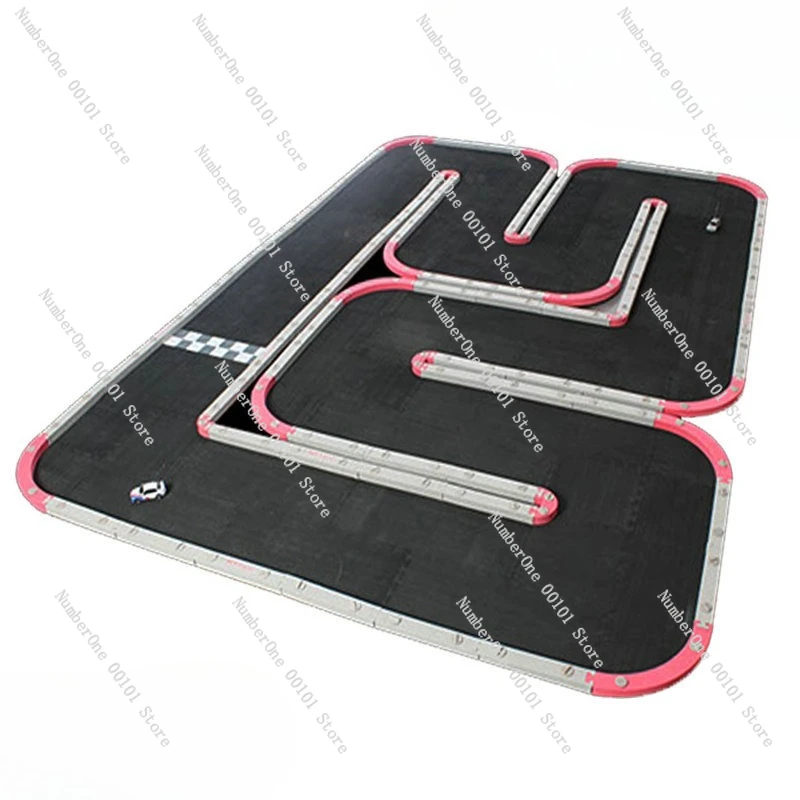 3x2m Assembled Track Model, Kids Remote Control Car Racing Track, Parent-Child Amusement Park DIY Game Track