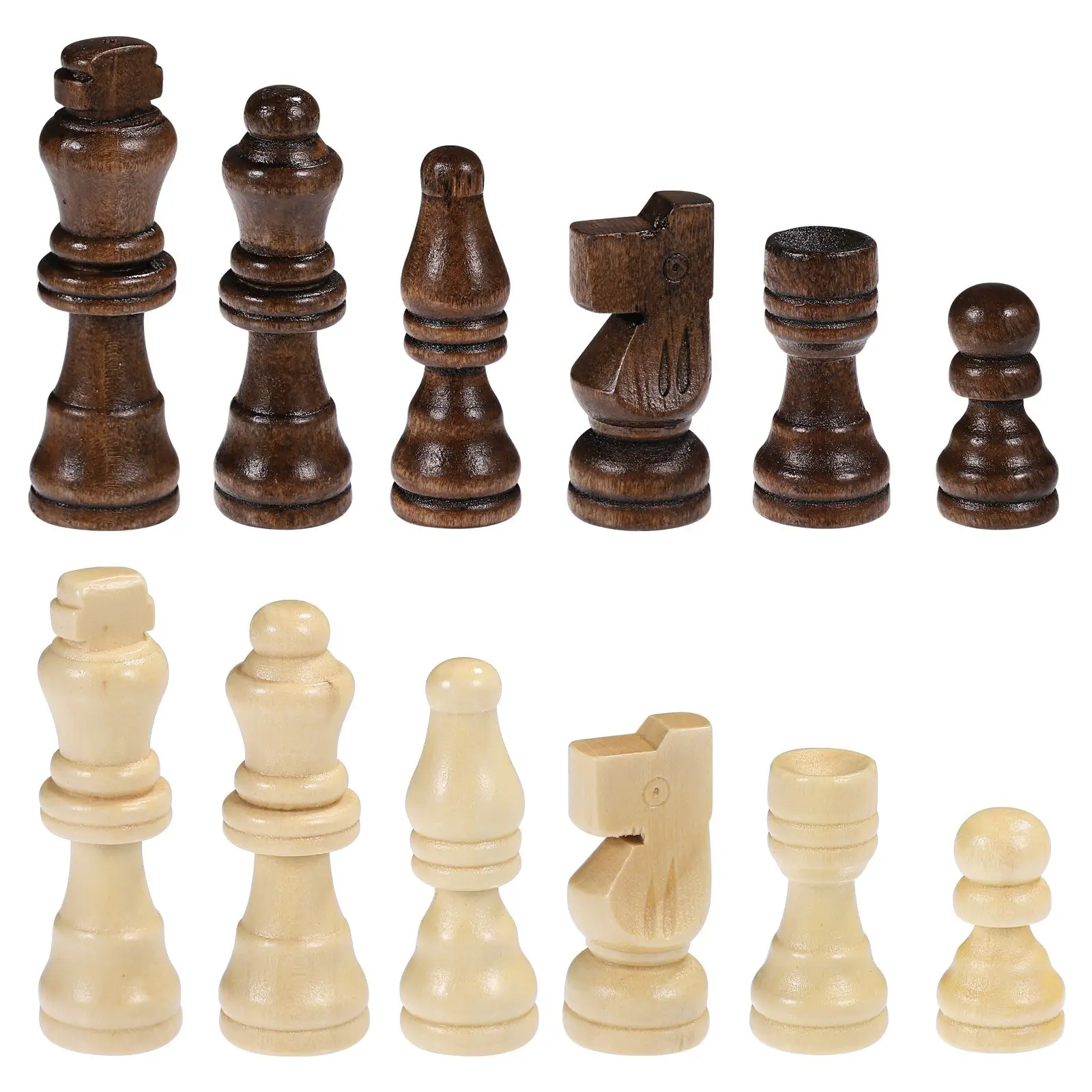 

Wooden Chess Pieces King Figures Game Tournament Pawns Interactive Toys Chessman Magnetic