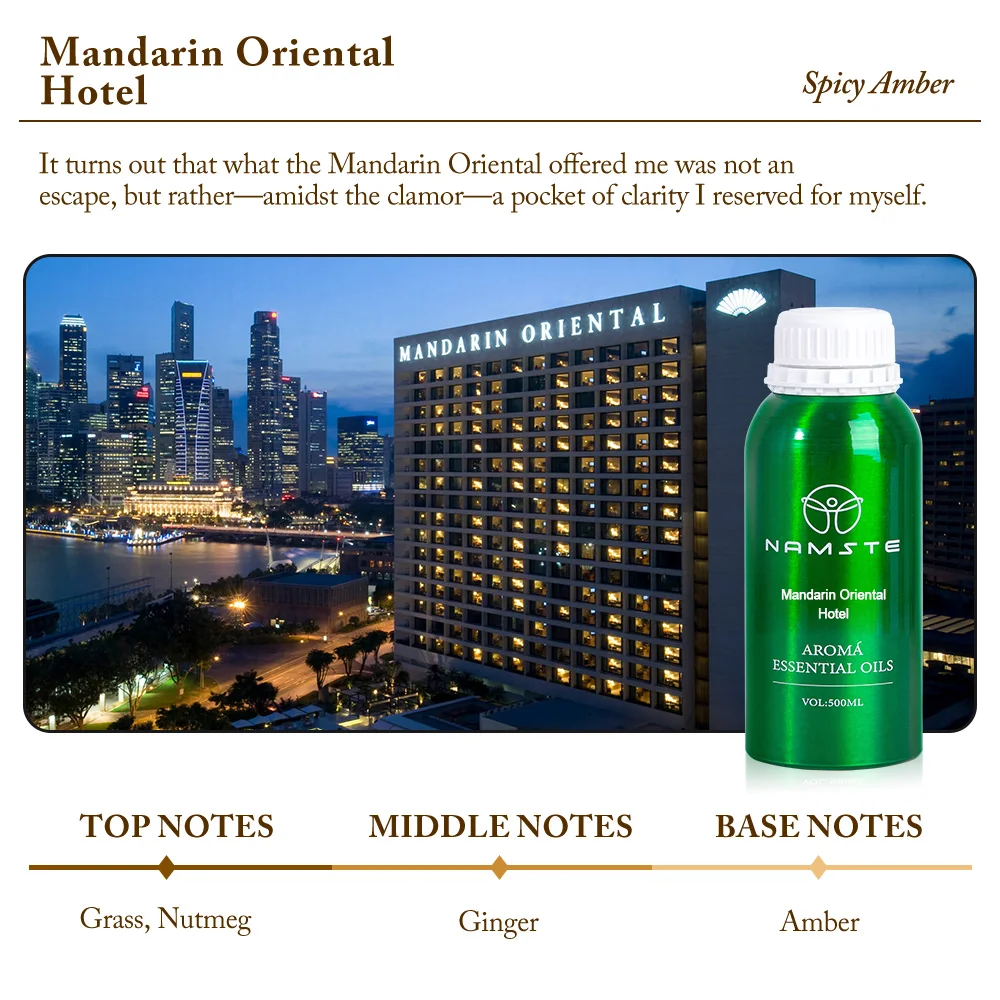 NAMASTE Ondersteuning Dropshipping 500ML Hotel Collectie Essentiële Olie Geur Luxe Hotel Geïnspireerde Parfums Aroma Essentiële Olie
