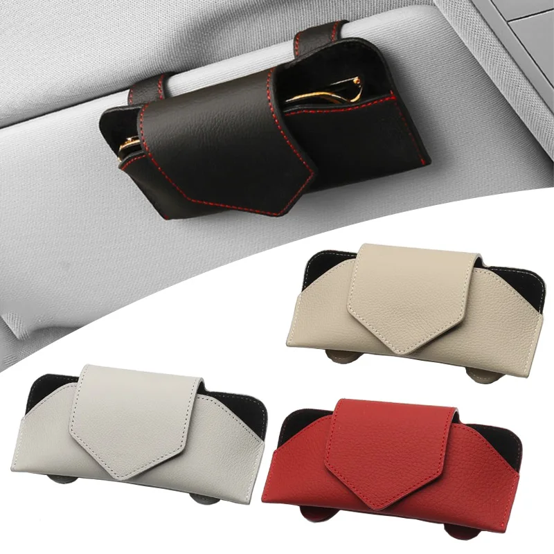 

1pcs Car Glasses Case For Universal Auto Sun Visor Sunglasses Storage Holders Card Ticket Storage Clip Holders Cases