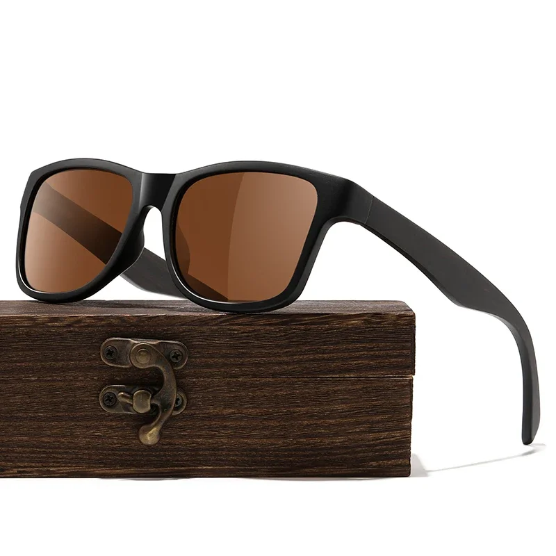 High Quality New Style Natural Wooden Sunglasses Handmade Glasses Men Women Classic Square Vintage Driving Sun Glasses UV400