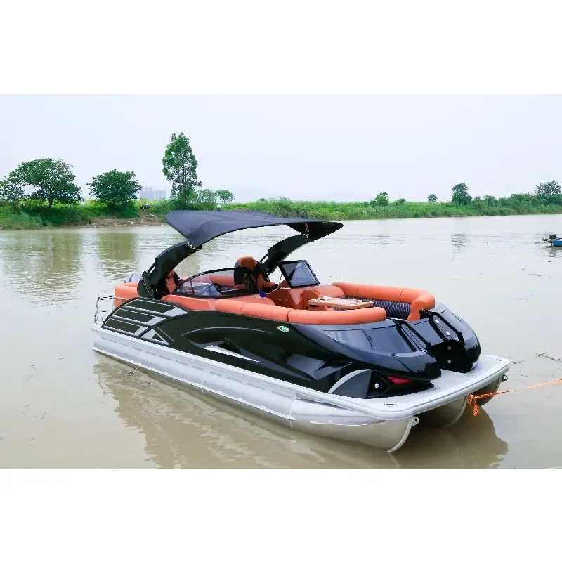 22Ft Luxury Sports Floating Boat with Large Space for Fishing And Family Parties - Comfortable Water Leisure Platform