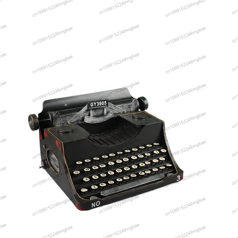Vintage typewriter model ornament American old retro Nanyang style objects old Shanghai Republic of China style props