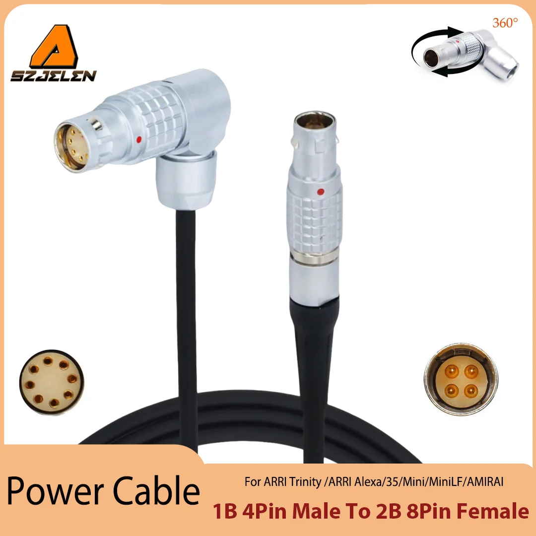 New Arriving 1B 4Pin to 2B 8Pin Female Power Cable For ARRI Trinity/ARRI Alexa/35/Mini/MiniLF/AMIRAI