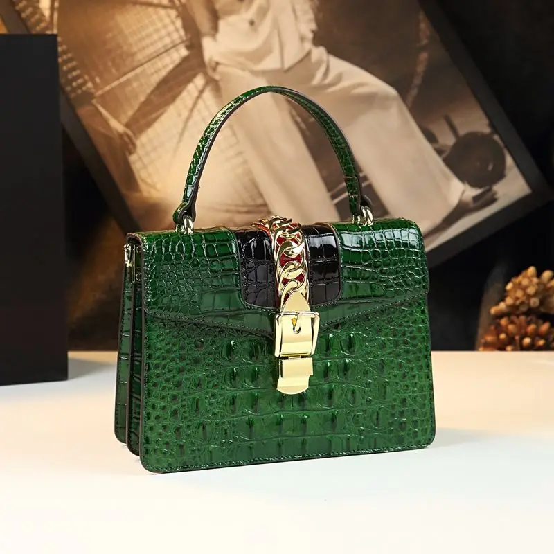 Designer Brand New Women\'s Fashion Leather Crocodile Handbag Shoulder Crossbody Bags for Women Bolsas Para Mujeres