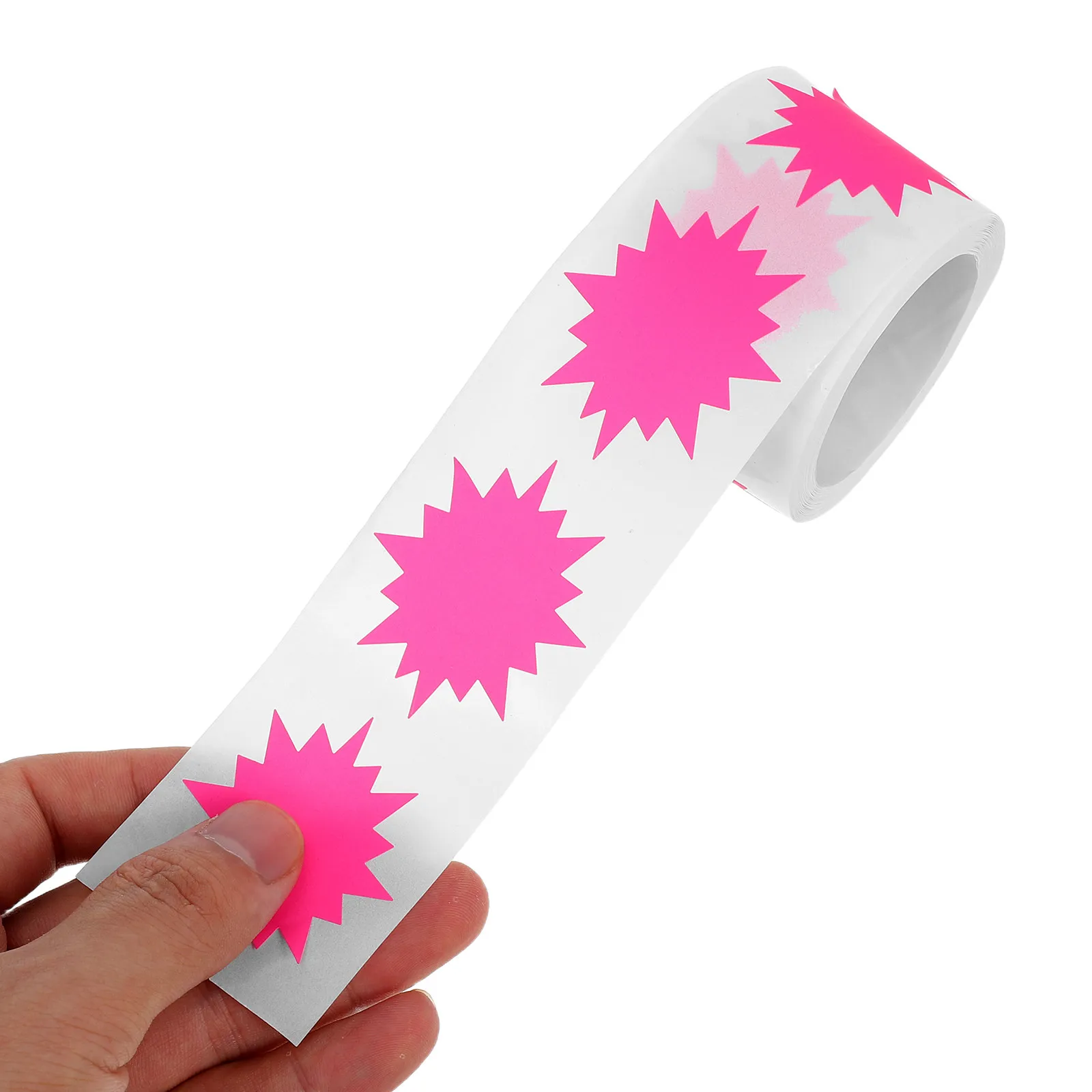 

DIY Fluorescent Explosion Price Tags Stickers Writable Surface Strong Stick Removable for Retail Stores Offices Warehouses Color