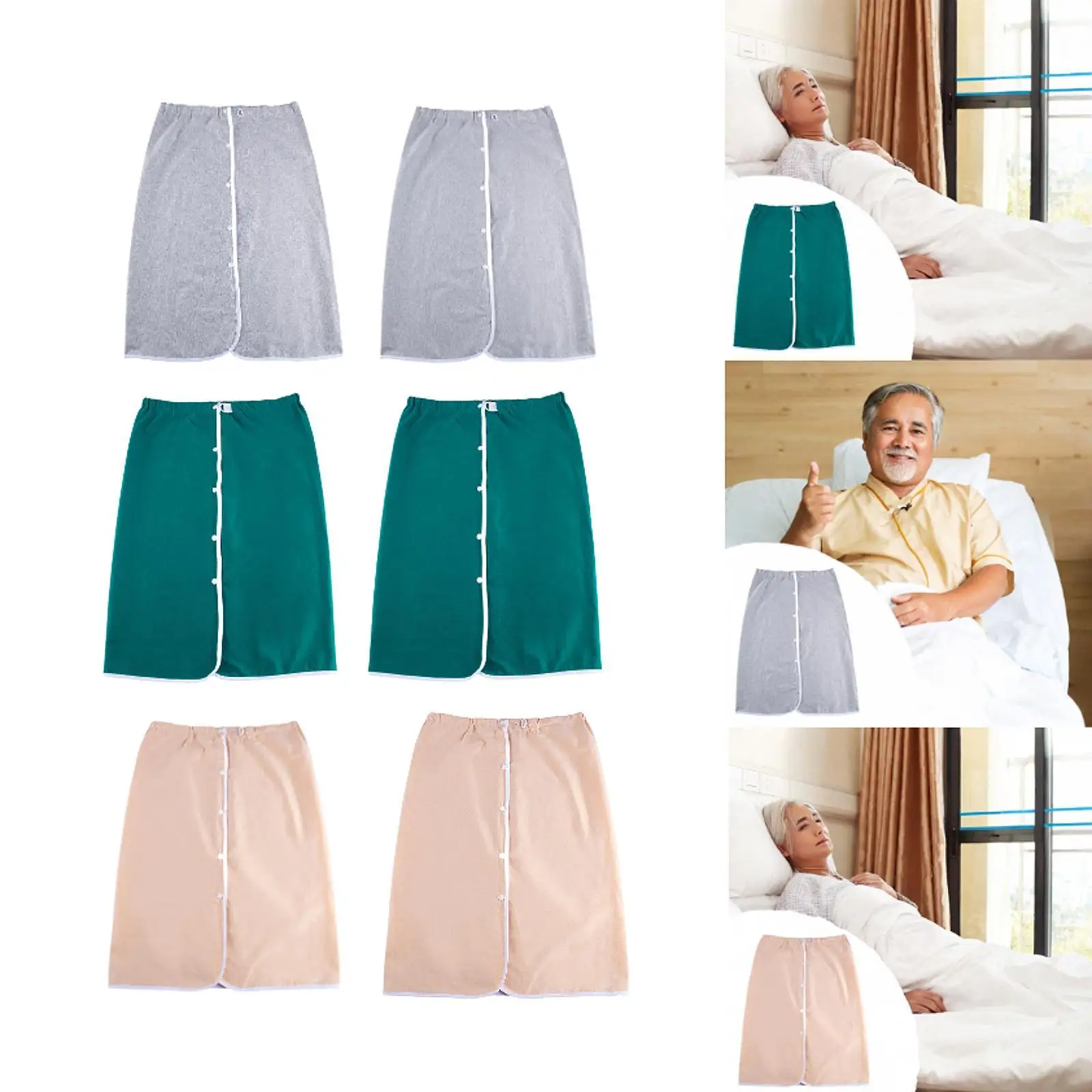 تنورة حفاضات للبالغين، وسادة سرير سلس البول، قابلة للغسل، حماية سرير رعاية المسنين #3