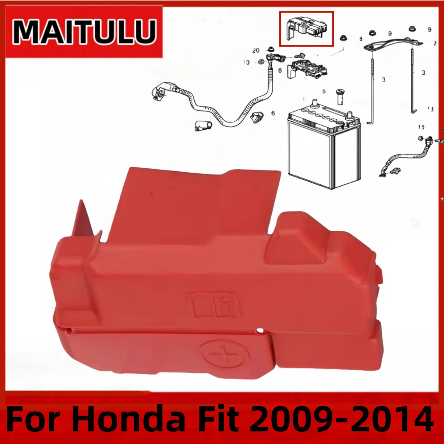 

Крышки клемм аккумулятора, верхняя защита крышки стойки 32418-TF0-003 для Honda Fit 2009-2014, запасные части для торцевой крышки аккумулятора