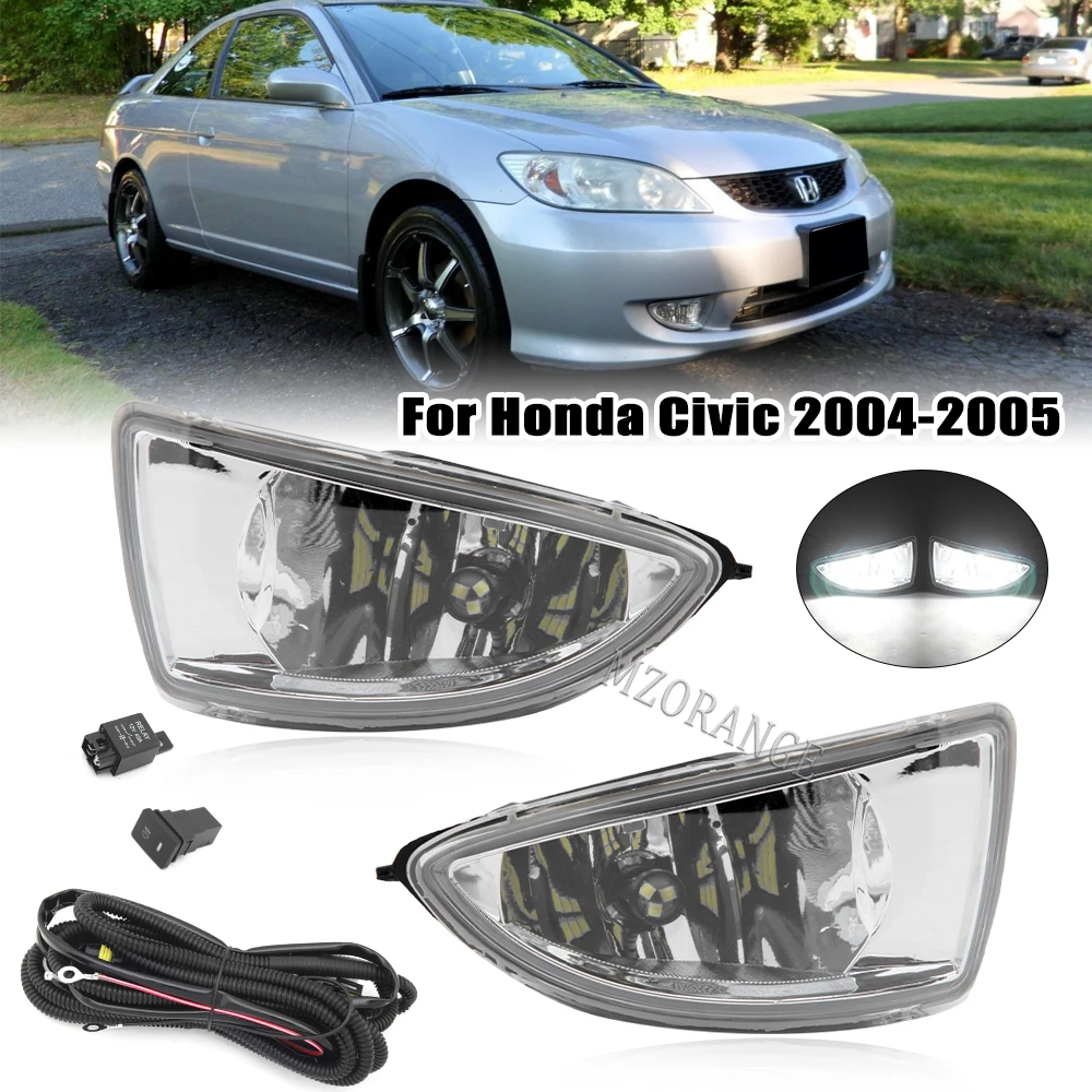 Front Fog Lights For HONDA CIVIC ES1 ES5 ES6 ES7 ES8 2004 2005 Headlights Foglights Fog Lamp Car Accessories Halogen LED