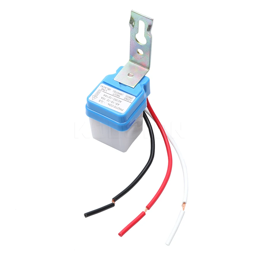 Fotocélula de encendido y apagado automático, controlador de interruptor de luz de calle, CC, CA, 220V, 50-60Hz, 10A, Control de fotos, interruptor